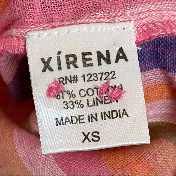 Xirena Macyn Top in Citrus Melange Linen Striped - Picture 6 of 8